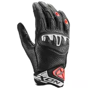 Ixon MIRAGE LEATHER Motorcycle мотоперчатки Black White Red