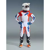 Alpinestars Youth Fluid Grid Kids' Cross Enduro Motorcycle мотоштаны, Orange, Light Blue, White