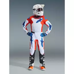 Alpinestars Youth Fluid Grid Kids' Cross Enduro Motorcycle мотоштаны, Orange, Light Blue, White