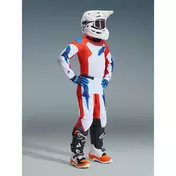 Alpinestars Youth Fluid Grid Kids' Cross Enduro Motorcycle мотоштаны, Orange, Light Blue, White