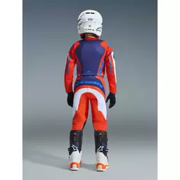 Alpinestars Youth Fluid Grid Kids' Cross Enduro Motorcycle мотоштаны, Orange, Light Blue, White
