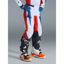 Alpinestars Youth Fluid Grid Kids' Cross Enduro Motorcycle мотоштаны, Orange, Light Blue, White