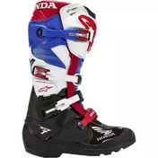 Alpinestars Honda Tech 7 Enduro Drystar Motocross мотоботинки Black White Blue Bright Red