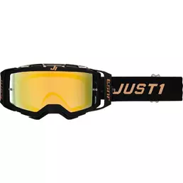 маска Moto Cross Enduro Just1 NERVE Anniversary Black Bronze Gold Mirror Lens