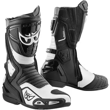 Berik Donington 1563-BK Black White Motorcycle Racing мотоботинки