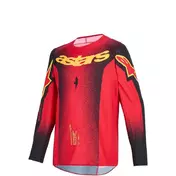 Alpinestars Youth Supertech Scenz Kids' Cross Enduro Jersey, Red, Black, Yellow