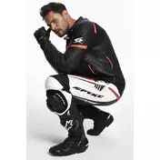 Spyke MISANO RS Black Black Leather Motorcycle мотоштаны With Slider