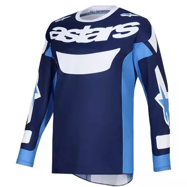Alpinestars RACER RIWAY Cross Enduro Jersey, Light Blue, White