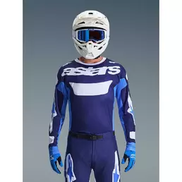 Alpinestars RACER RIWAY Cross Enduro Jersey, Light Blue, White