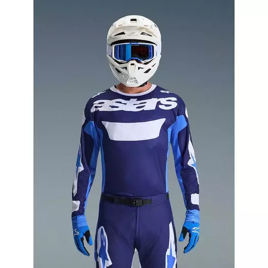 Alpinestars RACER RIWAY Cross Enduro Jersey, Light Blue, White