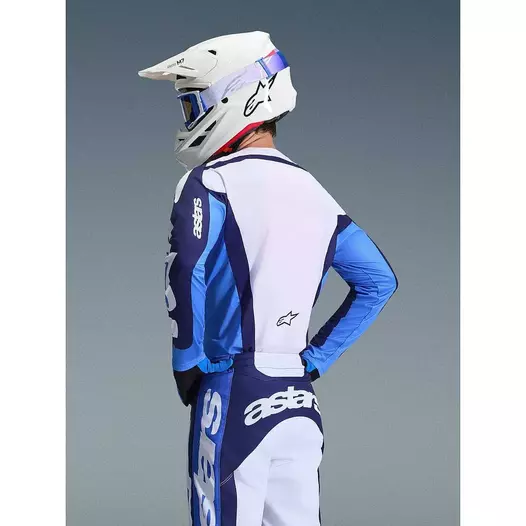 Alpinestars RACER RIWAY Cross Enduro Jersey, Light Blue, White