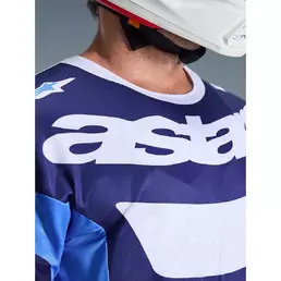 Alpinestars RACER RIWAY Cross Enduro Jersey, Light Blue, White