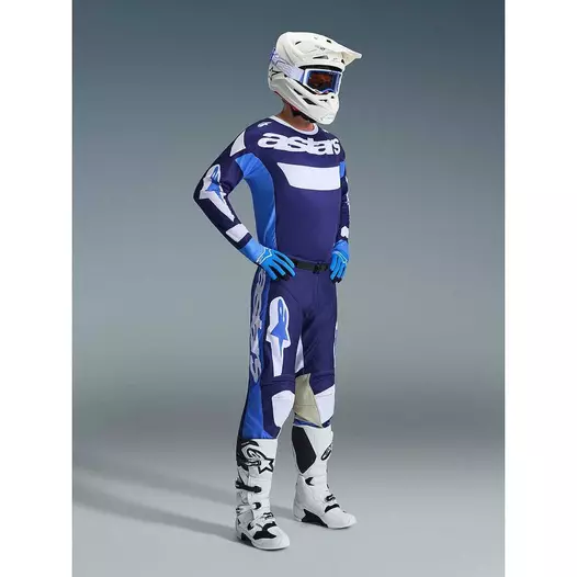 Alpinestars RACER RIWAY Cross Enduro Jersey, Light Blue, White