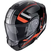 Modular Motorcycle Мотошлем P/J Scorpion EXO-930 EVO ARDENS Black metal Red