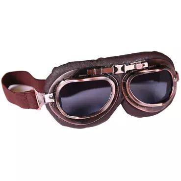 Custom Stormer Motorcycle маска Chrome Brown Leather