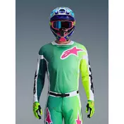 Alpinestars RACER PORTL Green White Black Pink Cross Enduro Motorcycle Jersey