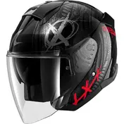 Shark SKWAL JET SHIEVER Jet Motorcycle Мотошлем Black Anthracite Red