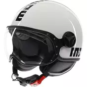 Momo Design FGTR CLASSIC Mono White Black Motorcycle Jet Мотошлем