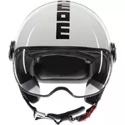 Momo Design FGTR CLASSIC Mono White Black Motorcycle Jet Мотошлем