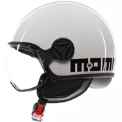 Momo Design FGTR CLASSIC Mono White Black Motorcycle Jet Мотошлем