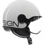 Momo Design FGTR CLASSIC Mono White Black Motorcycle Jet Мотошлем