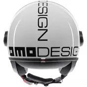 Momo Design FGTR CLASSIC Mono White Black Motorcycle Jet Мотошлем
