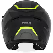 Nox N130 Klint Double визор Jet Motorcycle Мотошлем, Matt Black, Yellow
