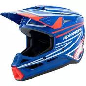 Alpinestars SM3 YOUTH WURX Kids Motocross Enduro Мотошлем Blue Red White Black Glossy