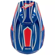 Alpinestars SM3 YOUTH WURX Kids Motocross Enduro Мотошлем Blue Red White Black Glossy
