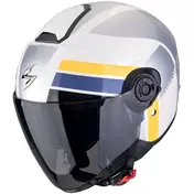 Scorpion EXO-CITY II BLUR Jet Motorcycle Мотошлем White Silver Yellow