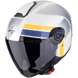 Scorpion EXO-CITY II BLUR Jet Motorcycle Мотошлем White Silver Yellow
