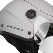 Tucano Urbano C1001 EL'POP Matt Light Gray Motorcycle Jet Мотошлем