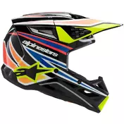 Alpinestars SM3 YOUTH WURX Kids Cross Enduro Motorcycle Мотошлем Black Fluorescent Yellow Blue Red Glossy