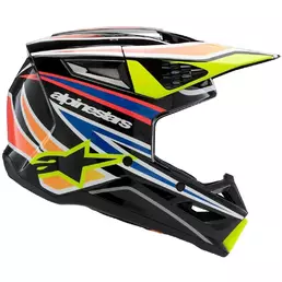 Alpinestars SM3 YOUTH WURX Kids Cross Enduro Motorcycle Мотошлем Black Fluorescent Yellow Blue Red Glossy