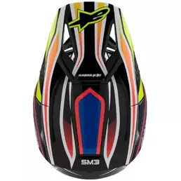 Alpinestars SM3 YOUTH WURX Kids Cross Enduro Motorcycle Мотошлем Black Fluorescent Yellow Blue Red Glossy