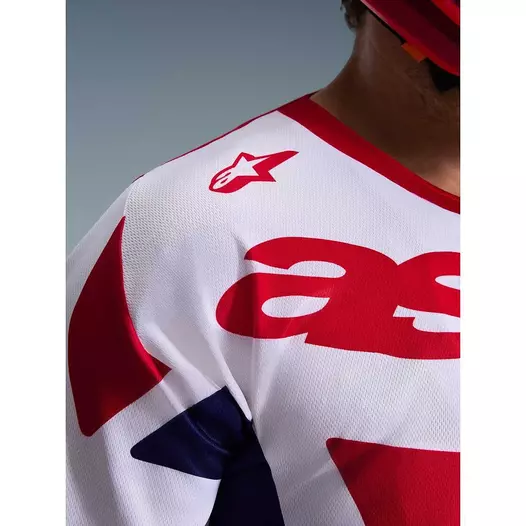 Alpinestars RACER RIWAY Motocross Enduro Jersey White Blue Red