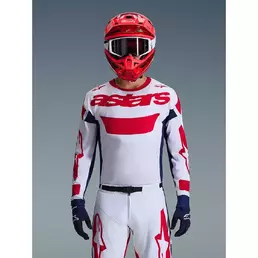 Alpinestars RACER RIWAY Motocross Enduro Jersey White Blue Red