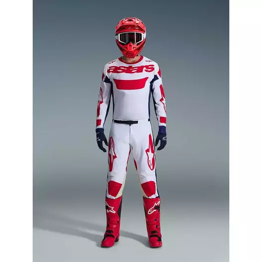 Alpinestars RACER RIWAY Motocross Enduro Jersey White Blue Red