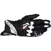 Alpinestars GP PLUS R V3 Leather Motorcycle мотоперчатки Black White