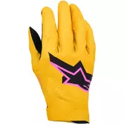 Alpinestars Supertech MX Cross Enduro мотоперчатки Gold Black Pink Fluorescent