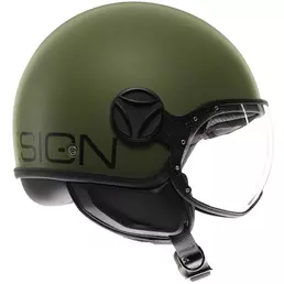 Momo Design FGTR CLASSIC Mono Jet Motorcycle Мотошлем Military Green Black