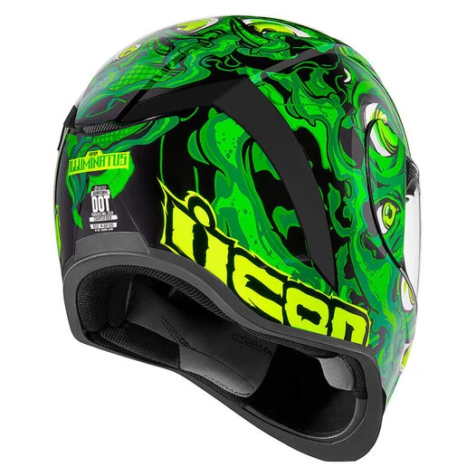 Icon Airform Illuminatus зеленый мотошлем