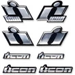 Наклейки Icon объемные (хром)