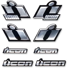 Наклейки Icon объемные (хром)