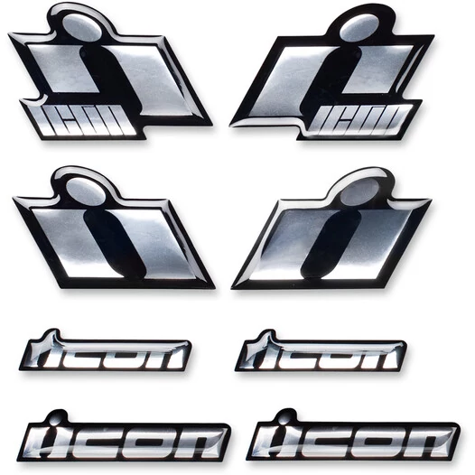 Наклейки Icon объемные (хром)