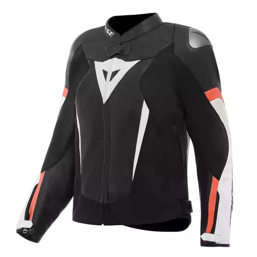 Dainese Avro 6 Wmn Lady Leather мотокуртка White Red Красный