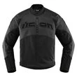 Icon Contra 2 Leather Perforated Stealth черная мотокуртка (размер: m)