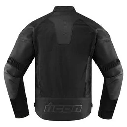 Icon Contra 2 Leather Perforated Stealth черная мотокуртка