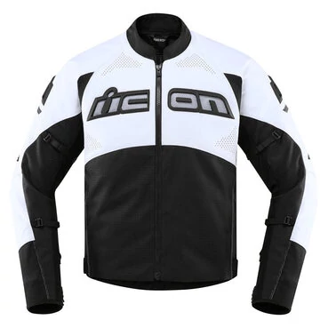 Icon Contra 2 Leather Perforated Stealth белая мотокуртка