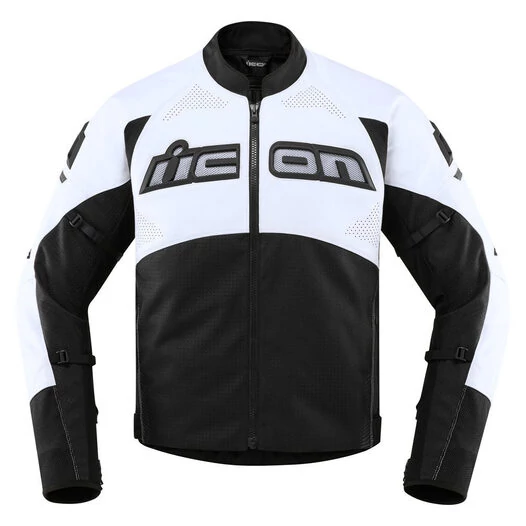 Icon Contra 2 Leather Perforated Stealth белая мотокуртка (размер: s)